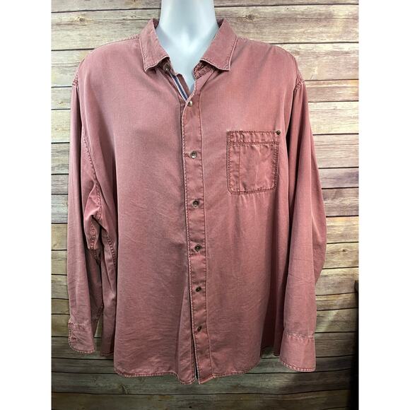 Tommy Bahama Mens Brand New XXL 2XL Red Cotton Tencel blend - Picture 1 of 12